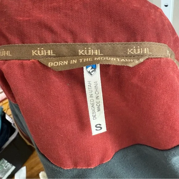 Kuhl Burr Red Patina Dye Moto Jacket Size Small - Picture 7 of 16